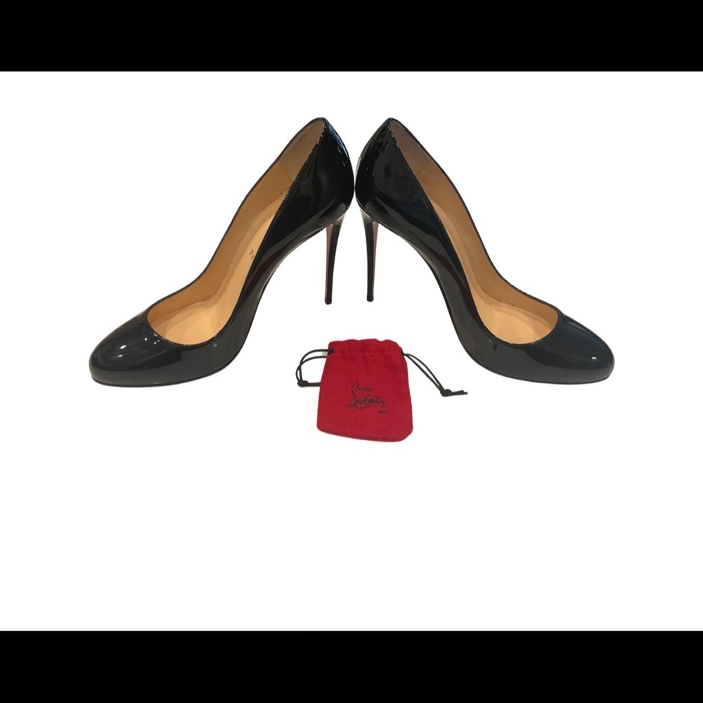 Brand patten leather pumps